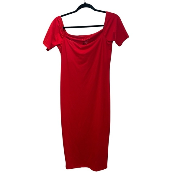 NWT Hatch The Body Cap Sleeve Dress in Rouge in Size Medium - Picture 2 of 3